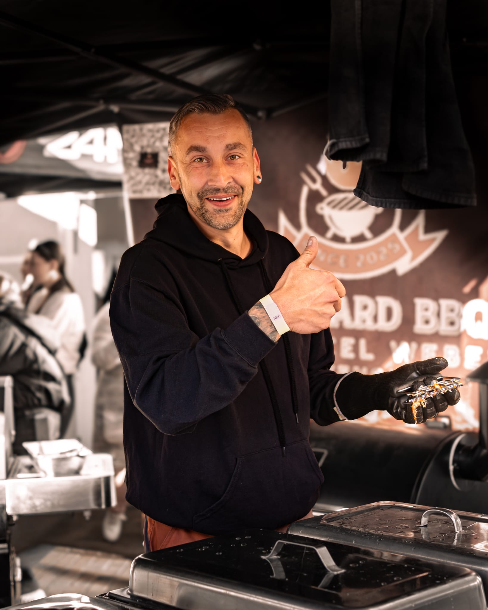 Marcel Weber an seinem BBQ-Stand